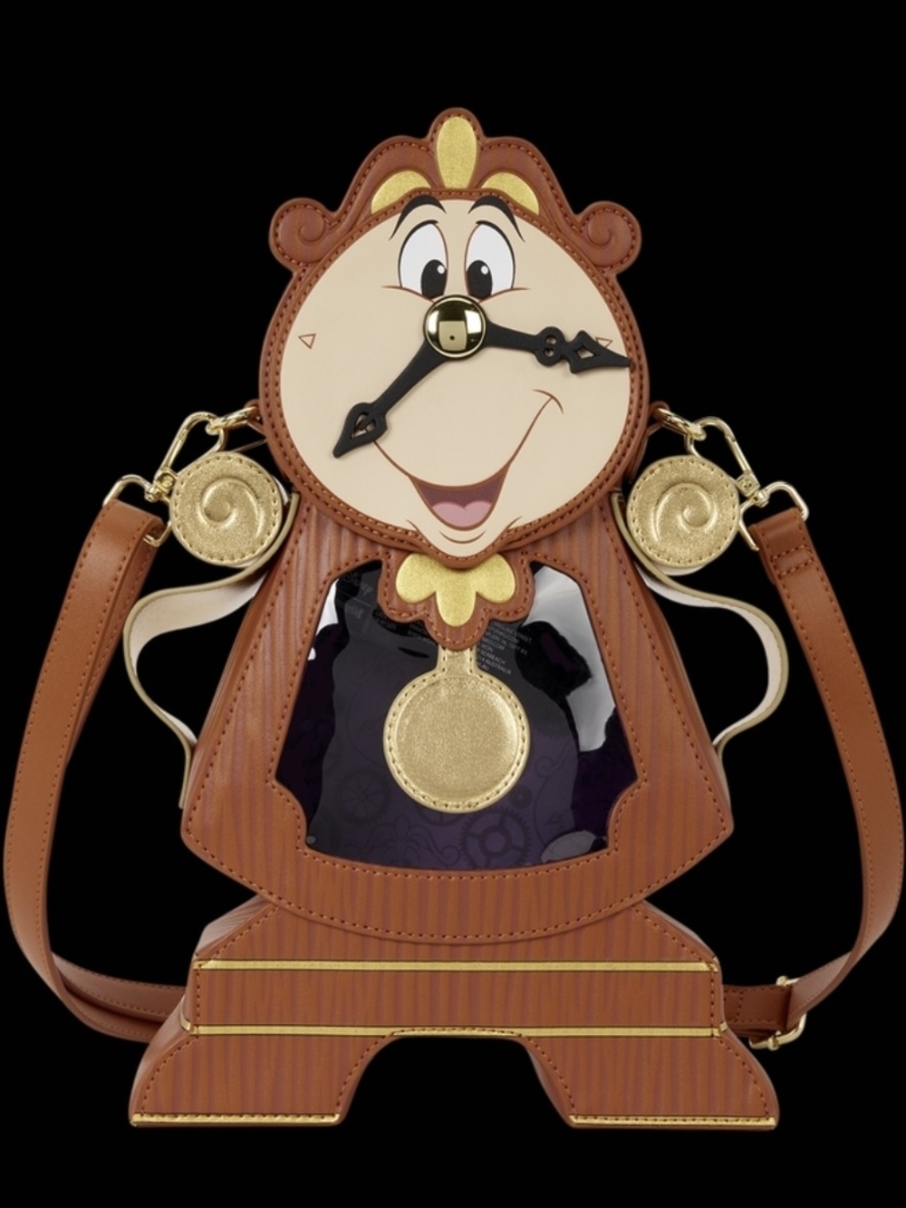 D23 Exclusive Beauty and the Beast Cogsworth Loungefly Crossbody Bag